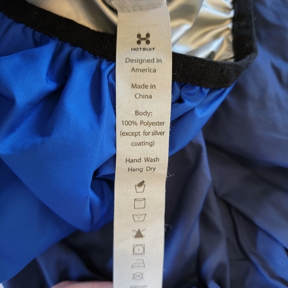 Hotsuit Collection Mens Sauna Pullover Jacket Blue Hooded Workout Size 3XL - Picture 12 of 12